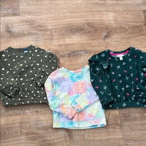 Floral and Tie-Dye Kids Sweatshirt Bundle